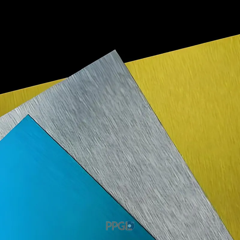 Anti-Fingerprint Galvalume Steel sheets in blue yellow and natural color options