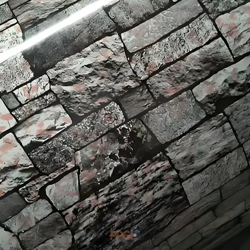 brick pattern printed galvanized steel coil sheet sample