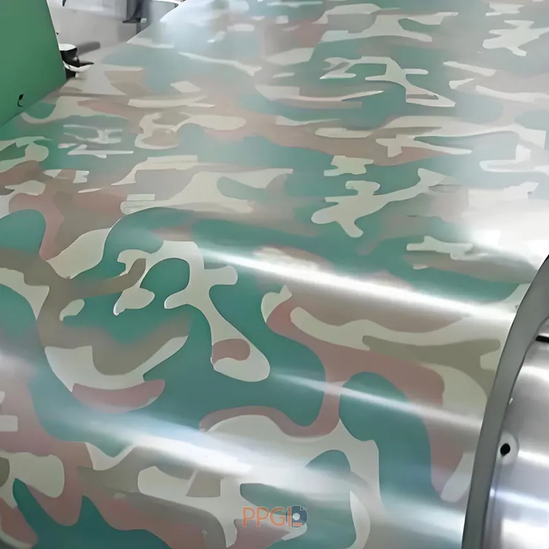 Classic woodland camouflage pattern printed prepainted steel coil