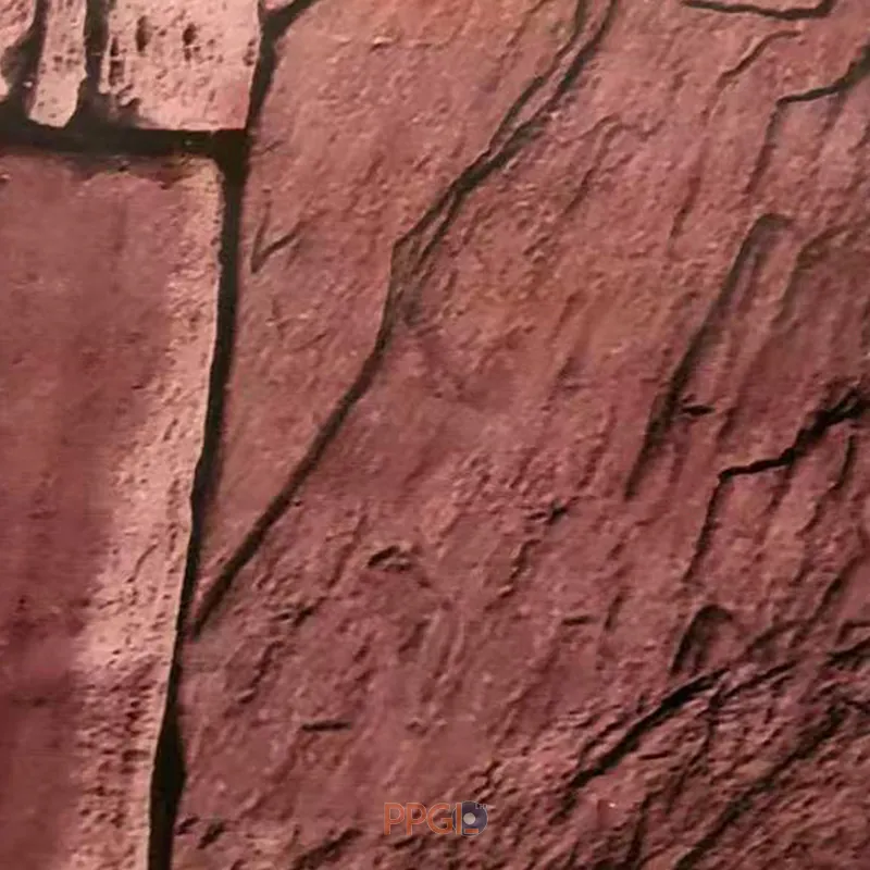 Dark red rock stone pattern printed prepainted steel coil