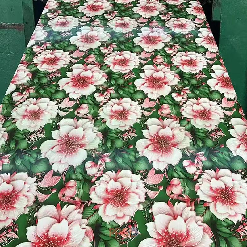Green background pink peony flower pattern printed prepainted steel coil