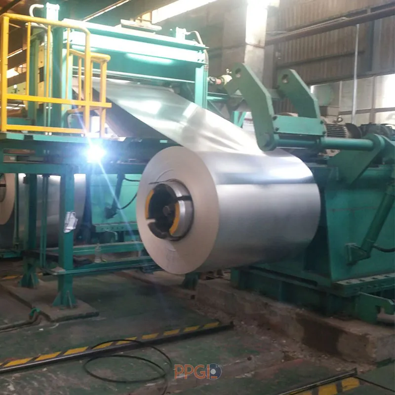 Continuous color coating production line machinery uncoiling ppgi steel coil