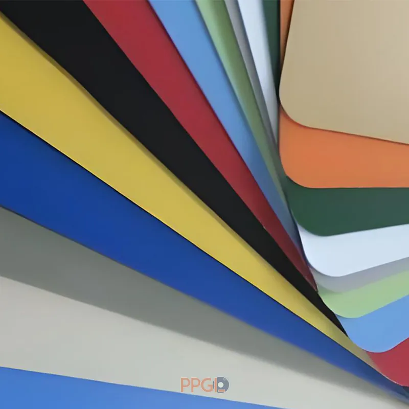 Prepainted galvalume steel coil RAL color swatches and options