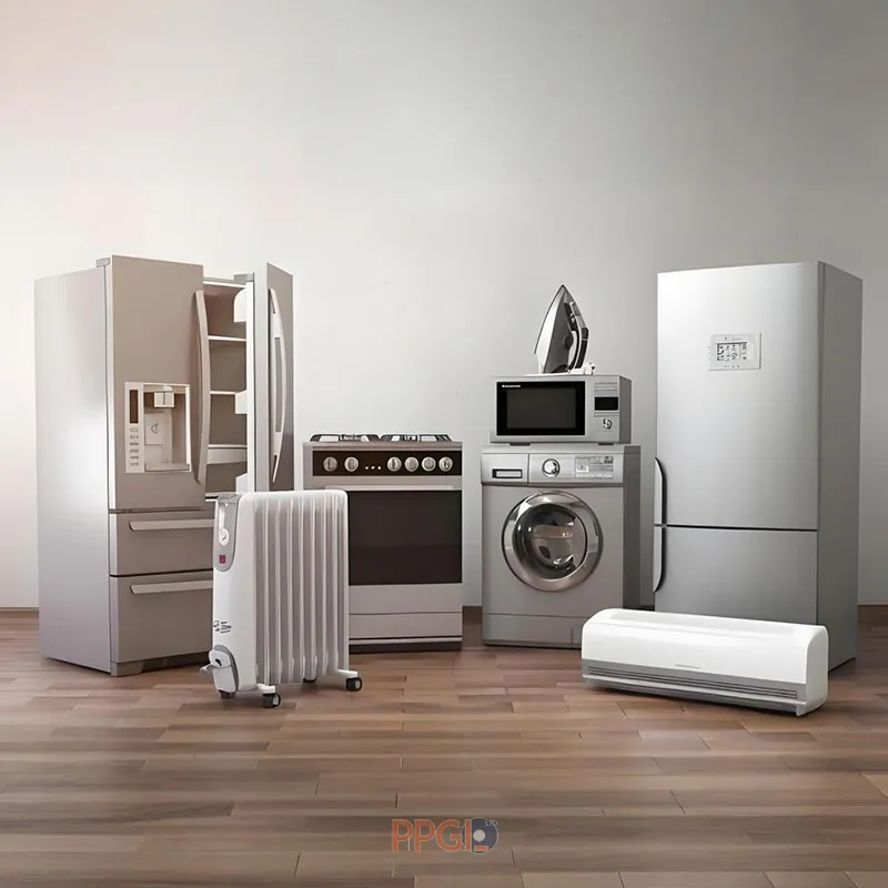 PPGI.LTD Various home appliances made with high-quality prepainted steel coils supplied.