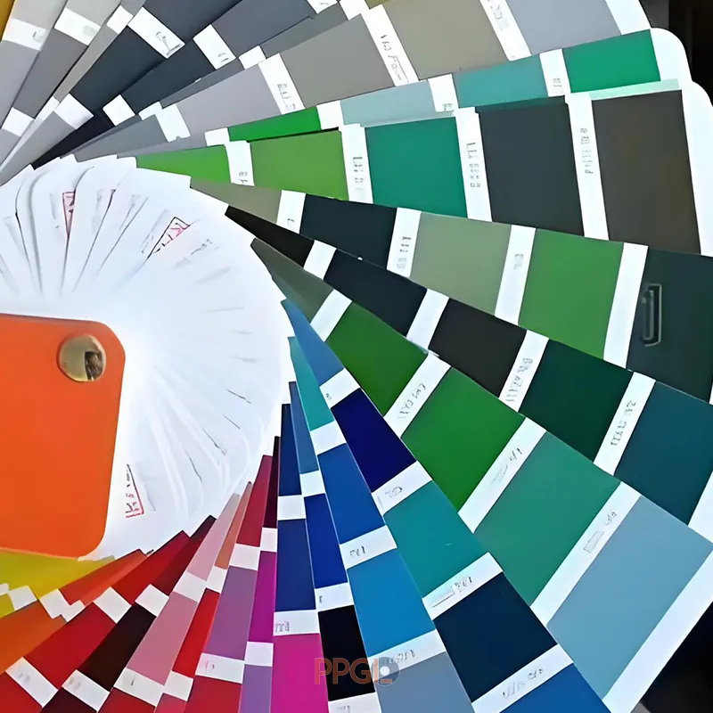 Ral color chart fan used for selecting ppau prepainted aluminum colors