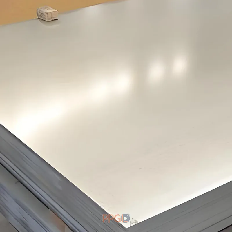 Precision cut to length steel sheets and slitting strips stacked on pallet