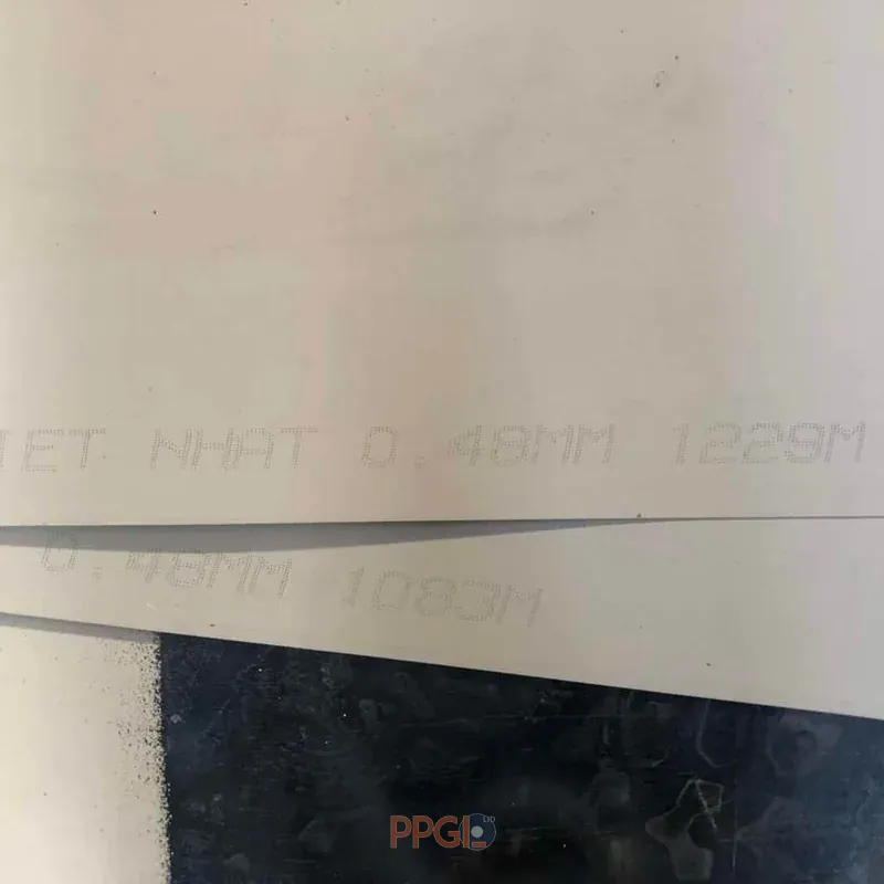 Inkjet coil marking validation on steel coil