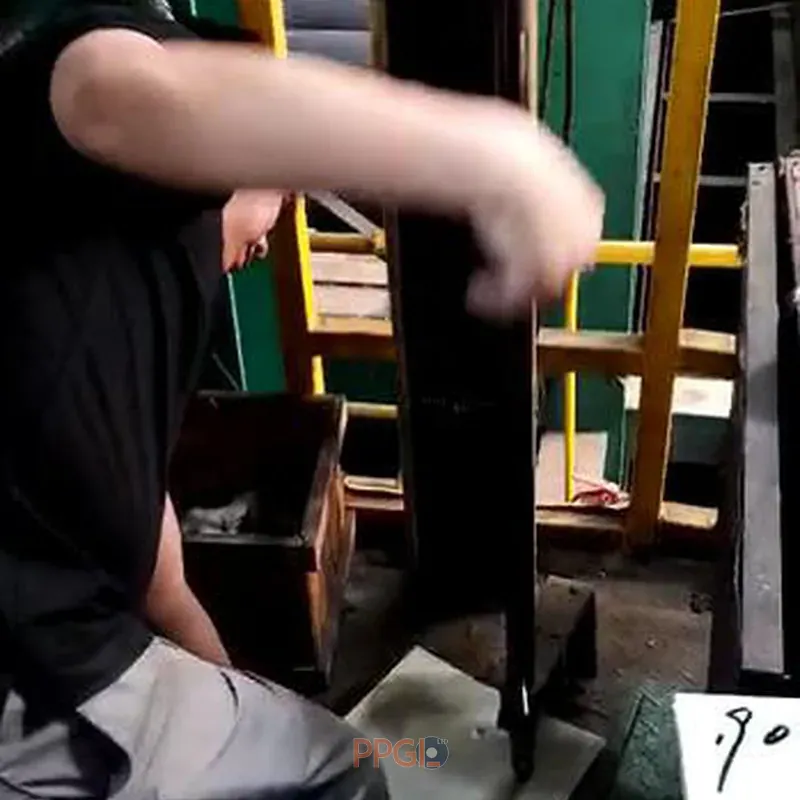 Impact resistance test for paint coating surface