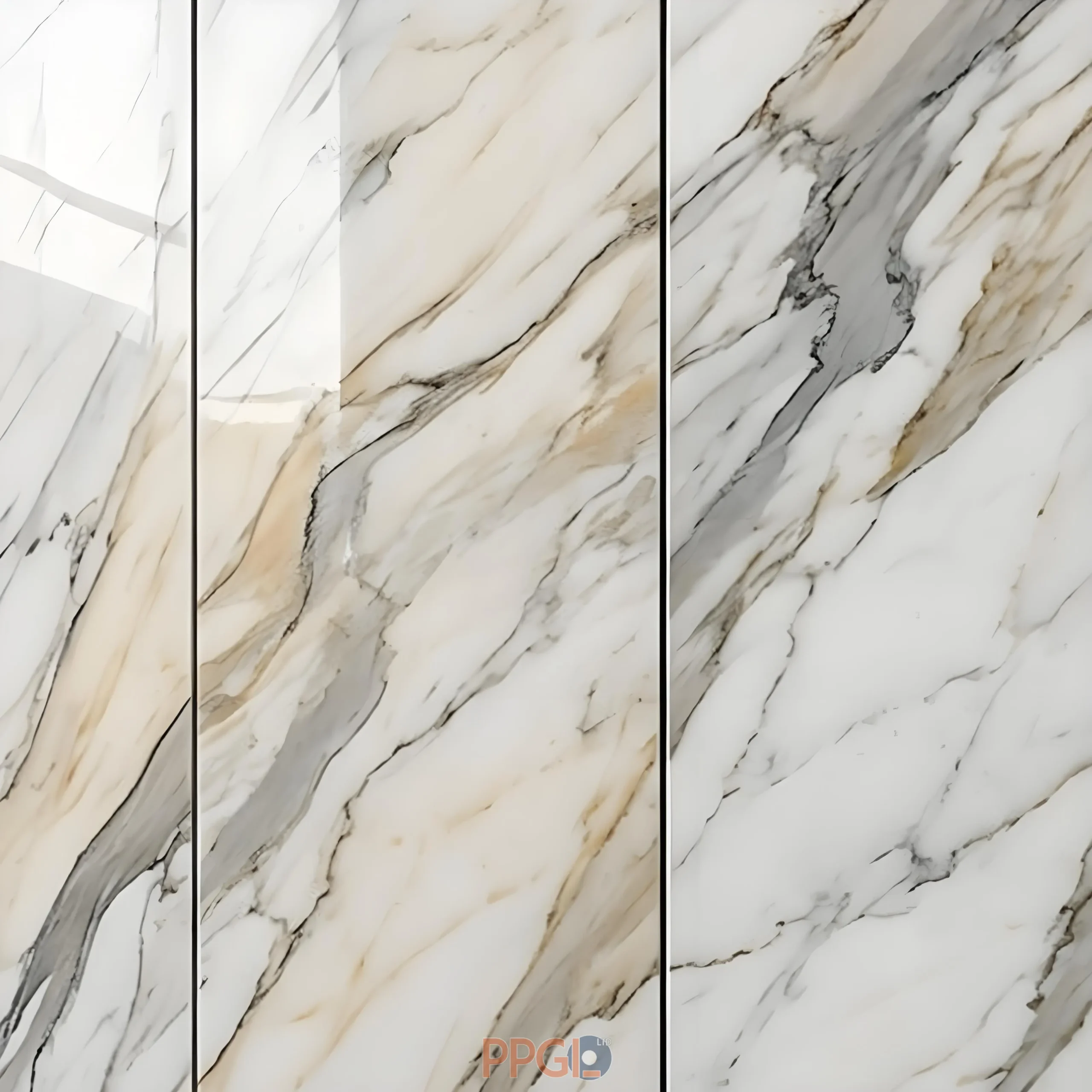White marble printed pattern steel sheet applied for decorative interior exterior wall cladding