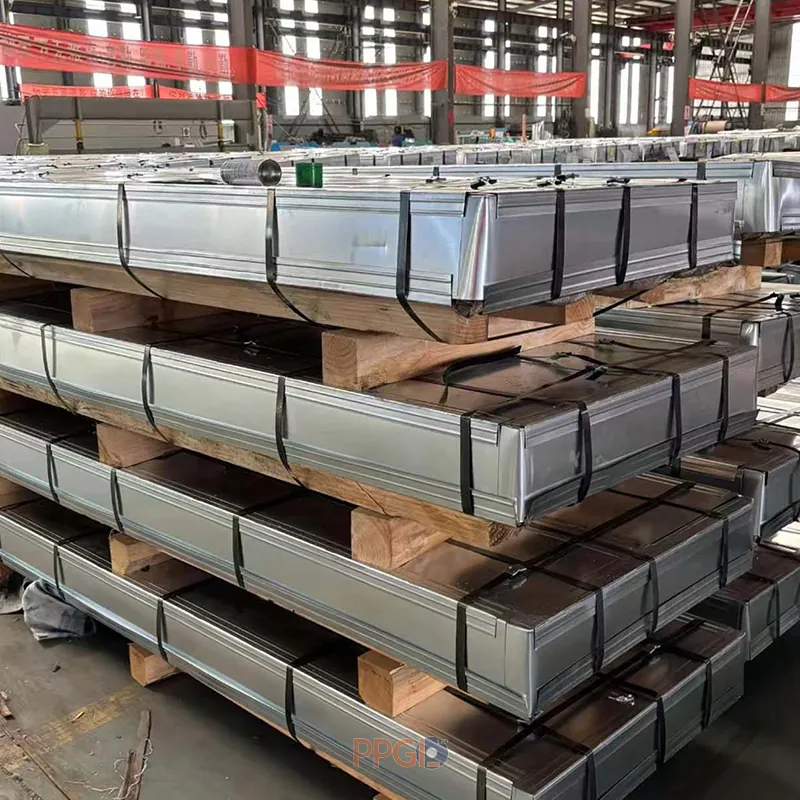 Fumigated wooden skids and wooden pallets for metal roofing sheet transport