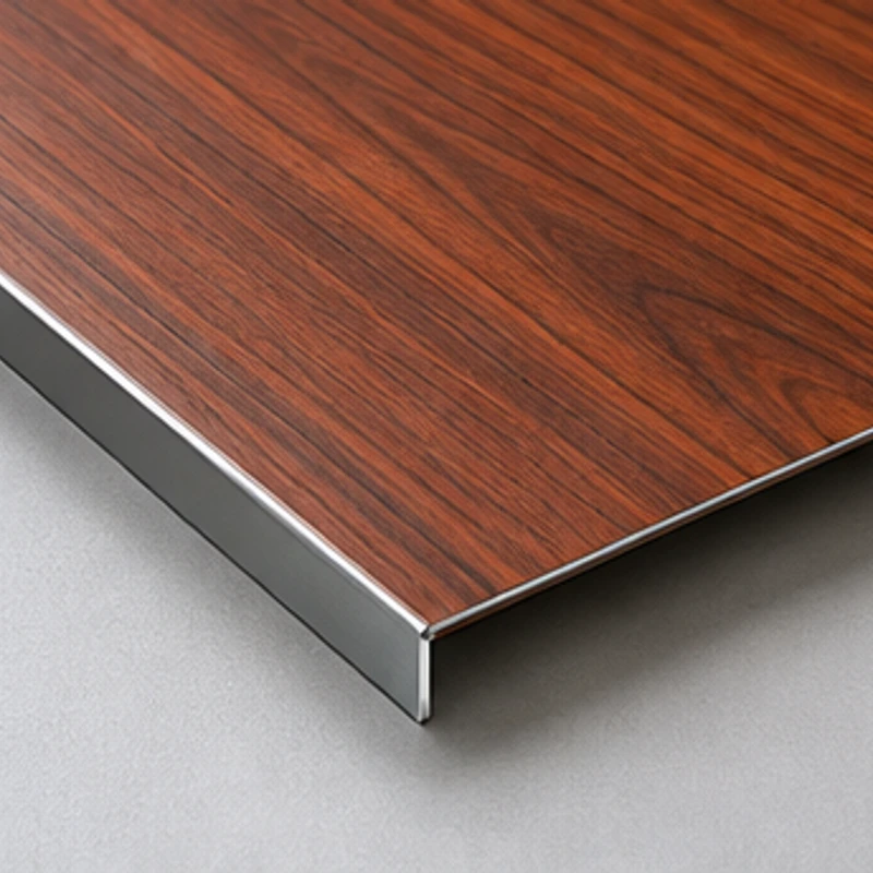 Illustrated Dark Teak color-coated steel finish direction