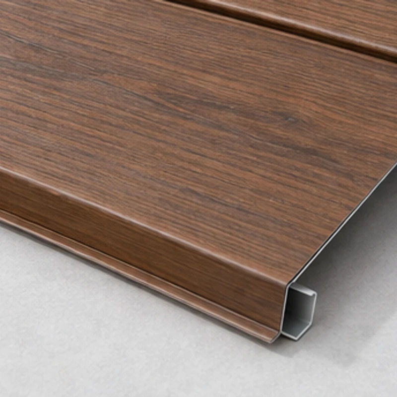 Illustrated Deep Cedar color-coated steel finish direction