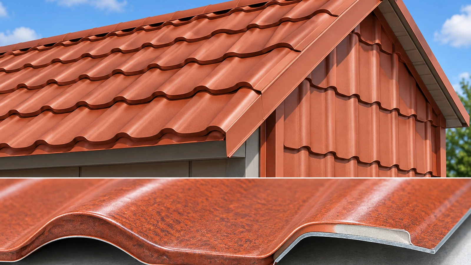 ceramic tile look prepainted steel sheet application illustration