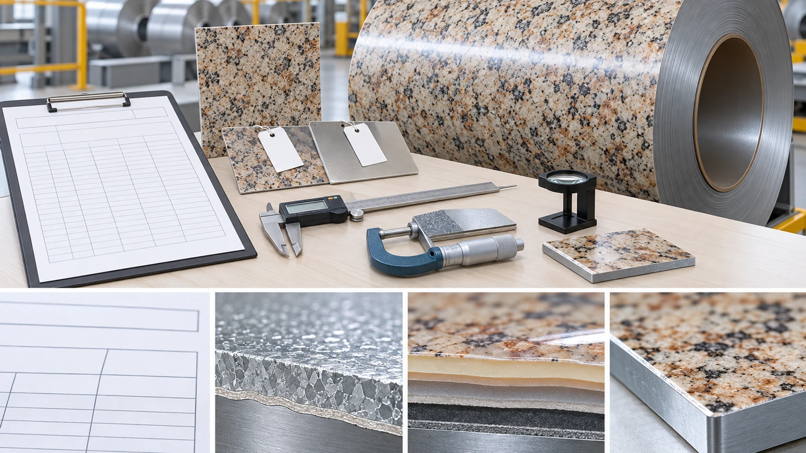 stone pattern printed steel coil MTC test report application illustration